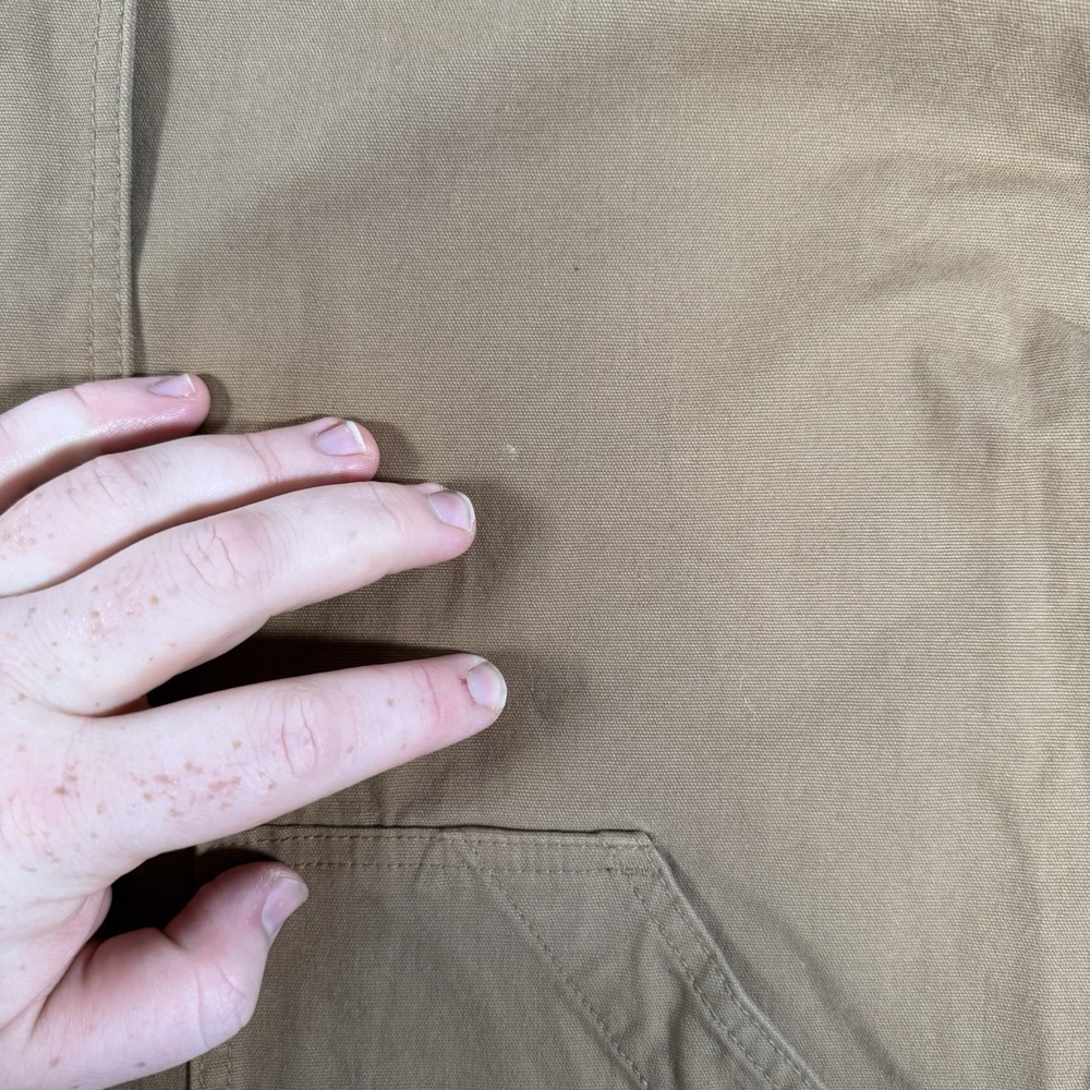 Old Navy Barn Jacket Mens XL Brown Chore Canvas Corduroy Collar Zip Clifftop - Picture 11 of 13